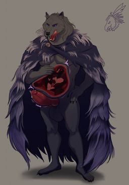 abdominal_bulge animal_genitalia animal_penis anthro anthro_pred anthro_prey balls belly big_balls big_belly big_penis black_body bodily_fluids canine_genitalia canine_penis cape claws clothing duo erection fur genital_fluids genitals grey_background grey_balls grey_body grey_fur hand_on_belly inside_stomach internal knot knotted_penis larger_pred licking licking_lips logo male male/male male_pred male_prey masturbating_prey masturbation musclegut muscular nude_anthro nude_male nude_pred nude_prey open_mouth orange_body orange_eyes orange_fur penis precum purple_eyes red_penis simple_background size_difference standing struggling struggling_prey teeth thick_penis throbbing tongue tongue_out vore white_balls white_body white_fur zeanlain elden_ring fromsoftware blaidd_(elden_ring) flynn_(zeanlain) canid canine canis fox mammal wolf 2022 artist_logo colored hi_res story story_in_description