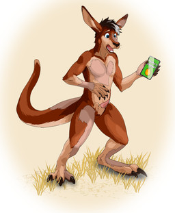 3_toes 5_fingers anatomically_correct anatomically_correct_genitalia animal_genitalia animal_penis anthro athletic athletic_anthro athletic_human athletic_male balls balls_above_penis big_feet biped black_claws blue_eyes bodily_fluids brown_body brown_fur brown_hair brown_lips brown_nose brown_pawpads cellphone claws dipstick_ears dirt ear_markings ears_back ejaculation electronics erection feet finger_claws fingers fur fur_growth fur_hair genital_fluids genitals gloves_(marking) grass growth hair holding_cellphone holding_object holding_phone holding_smartphone human_to_anthro leaking_precum lips long_ears long_tail male markings marsupial_penis mid_transformation multicolored_body multicolored_ears multicolored_fur nude nude_anthro nude_human nude_male open_mouth outside pawpads paws pecs penis phone pink_penis pivoted_ears plant plantigrade precum shocked simple_background smartphone snout solo species_transformation standing sunburst_background surprised tail tan_background tan_body tan_fur tapering_penis teeth thick_tail toe_claws toes tongue transformation two_tone_body two_tone_fur whisker_spots whiskers wide_eyed merusthemarten febrooary human kangaroo macropod mammal marsupial 2026 hi_res shaded warm_colors