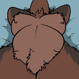 anthro belly belly_focus big_belly breasts brown_body brown_fur crotch_tuft featureless_breasts female fur naturally_censored nipple_tuft nude overweight pose reclining solo suggestive tuft trout_(artist) cocoa_(trout) anteater bovid caprine goat hybrid mammal pilosan xenarthran 1:1 2017 aliasing digital_media_(artwork) pinup