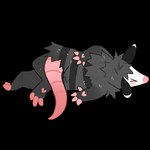 ambiguous_gender anthro blush eyes_closed fur lying on_side rear_view scratches solo tail fosbat family_guy_death_pose fosbat_(fosbat) american_opossum mammal marsupial 1:1 alpha_channel digital_media_(artwork) meme