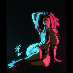 anthro big_breasts breasts choker clothing digitigrade dreadlocks ear_piercing ear_ring female garter_belt garter_straps jewelry legwear looking_at_viewer necklace nipple_piercing nipples piercing ring_piercing sitting solo stockings wide_hips ferretfolk rydae_(ferretfolk) lagomorph leporid mammal rabbit 1:1 hi_res