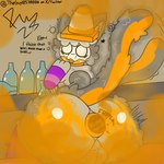 alcohol anthro anus balls beverage big_butt biohazard_symbol blush bodily_fluids butt drunk fart fart_cloud fart_fetish feces femboy fur genitals grey_body hair hazard_symbol huge_butt male nude orange_body orange_fur raised_tail shocked simple_background solo substance_intoxication symbol tail tail_motion tailwag text traffic_cone freewaythecat freeway_(freewaythecat) domestic_cat felid feline felis mammal 1:1 digital_media_(artwork) hi_res