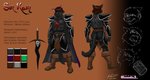 anthro armor male solo vorpal_blade fossilizedart sirkain domestic_cat felid feline felis mammal absurd_res hi_res model_sheet