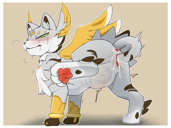 abdominal_bulge bodily_fluids female feral genital_fluids living_tail masturbation penetration sex solo tail tail_fetish tail_insertion tail_masturbation tail_play tail_sex unusual_anatomy unusual_tail vaginal vaginal_fluids vaginal_penetration maoegou honkai:_nexus_anima honkai_(series) mihoyo chimaura chimera 4:3 hi_res tagme