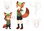 alternate_species anthro blush bodily_fluids clothed clothing color_swatch humanoidized male open_mouth simple_background smile solo standing tears white_background bokustar_fox gat disney zootopia nick_wilde animal_humanoid canid canid_humanoid canine canine_humanoid fox fox_humanoid humanoid mammal mammal_humanoid 2016 absurd_res hi_res model_sheet shaded soft_shading