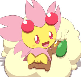 blush chibi duo female female/female feral genitals kemono plant rear_view simple_background vulva young minami_(artist) nintendo pokemon cherrim elemental_creature flora_fauna generation_4_pokemon generation_5_pokemon pokemon_(species) sunshine_form_cherrim whimsicott hi_res