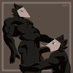 abs anthro anthro_on_anthro anthro_penetrated anthro_penetrating anthro_penetrating_anthro balls big_balls big_penis bodily_fluids bouncing_balls deep_throat duo erection fellatio genitals humanoid_genitalia humanoid_penis kneeling looking_pleasured male male/male male_penetrated male_penetrating male_penetrating_male muscular muscular_male oral oral_penetration pecs penetration penile penile_penetration penis power_bottom saliva sex side_view simple_background fluffedwings deltarune undertale_(series) avian darkner swatchling 1:1 2d_animation animated frame_by_frame