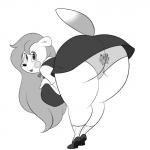 anthro back-print_panties bent_over big_breasts big_butt breasts butt clothed clothing cosplay female hair looking_at_viewer panties pokemon_panties presenting presenting_hindquarters print_clothing print_panties print_underwear solo thick_thighs underwear upskirt lonbluewolf nintendo pokemon lavender_(aj_the_flygon) generation_1_pokemon generation_7_pokemon jigglypuff pokemon_(species) togedemaru 1:1 greyscale hi_res monochrome