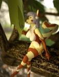 3d_(artwork) anthro ashnar breasts digital_media_(artwork) featureless_breasts female gold_ring green_eyes hair hi_res insect_wings lily_(ashnar) mammal micro neck_tuft nude outside purple_hair rodent sciurid solo tongue tongue_out tree_squirrel tuft water wide_hips wings