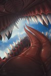 bodily_fluids feral forked_tongue gums inside_mouth male mouth_shot open_mouth oral_vore prey_pov reverse_mouth_shot saliva saliva_string solo teeth teeth_showing tongue vore seregore mythology rakant dragon mythological_creature mythological_scalie scalie absurd_res hi_res