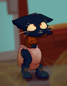 anthro big_diaper black_body black_fur boots clothed clothing diaper fart feces female footwear fur huge_diaper pooped pooping red_eyes scatplay shoes smelly soiled soiled_diaper soiling soiling_diaper solo unclean_diaper used_diaper using_diaper wearing_diaper m0rgansk night_in_the_woods mae_borowski domestic_cat felid feline felis mammal hi_res