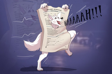 anthro clothing costume facial_scar fur halloween_costume holidays job_application male scar scarring solo white_body white_fur aennor halloween bai_se_(aennor) canid canine fox mammal 2025