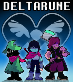 ambiguous_gender ambiguous_human axe clothing delta_rune_(emblem) eyewear fur glasses group hat headgear headwear male melee_weapon scarf sharp_teeth spikes sword symbol teeth text trio weapon absolutedream deltarune undertale undertale_(series) kris_dreemurr ralsei susie_(deltarune) bovid caprine darkner goat human lightner mammal reptile scalie 2018 digital_media_(artwork) english_text hi_res