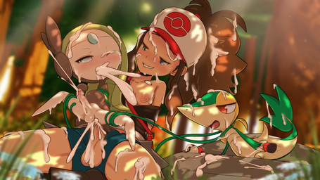 abdominal_bulge anal anal_penetration andromorph anthro balls baseball_cap bedroom_eyes bite biting_lip biting_own_lip blush bodily_fluids breasts chair_position clothing cum cum_everywhere cum_in_ass cum_inside cum_through cum_while_penetrated ejaculation excessive_cum excessive_genital_fluids female forest from_behind_position genital_fluids genitals group gynomorph gynomorph/gynomorph gynomorph_penetrated gynomorph_penetrating gynomorph_penetrating_gynomorph gynomorph_penetrating_intersex hat headgear headwear intersex intersex/female intersex/intersex intersex_penetrated intersex_penetrating intersex_penetrating_gynomorph intersex_penetrating_intersex interspecies larger_gynomorph larger_human larger_intersex messy narrowed_eyes nipples one_eye_closed open_mouth outside_sex penetration penile penile_penetration penis_in_ass plant pokephilia seductive self_bite sex sex_toy sex_toy_in_vagina sex_toy_insertion size_difference smaller_anthro smaller_gynomorph smaller_intersex tree trio vaginal vaginal_fluids vaginal_penetration vaginal_squirting vibrator vibrator_in_vagina vine_bondage greatm8sfm nintendo pokemon may_(pokemon) generation_5_pokemon human legendary_pokemon mammal meloetta pokemon_(species) snivy 16:9 4k absurd_res hi_res widescreen