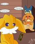 age_difference blush bodily_fluids cum cum_inside duo female forced genital_fluids male male/female plushie rape size_difference text younger_female eeveector eeveelution_squad nintendo pokemon sunshine_(eeveelution_squad) eevee eeveelution generation_1_pokemon generation_2_pokemon jolteon pokemon_(species) typhlosion absurd_res english_text hi_res