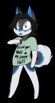 anthro black_hair blue_body blue_fur blue_inner_ear_fluff blue_tongue bottomless chibi clothed clothing curled_tail explicitly_stated_consent fur gesture green_eyes grey_body grey_fur hair hand_gesture humor inner_ear_fluff male multicolored_body multicolored_fur non-verbal_consent pointing pointing_at_self print_clothing print_shirt print_t-shirt print_topwear shirt shirt_only smile solo suggestive_clothing suggestive_shirt suggestive_topwear t-shirt t-shirt_only tail text text_on_clothing text_on_shirt text_on_t-shirt text_on_topwear text_print tongue tongue_out topwear topwear_only tuft white_body white_fur written_consent written_consent_clothing trexqueen steele_(codesteele) canid canine canis domestic_dog husky mammal nordic_sled_dog spitz alpha_channel english_text meme