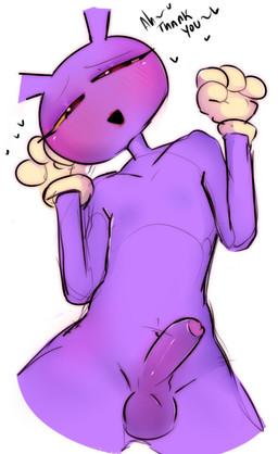 4_fingers anthro aroused balls eyelashes femboy fingers foreskin genitals heart_symbol humanoid_genitalia humanoid_penis lipstick long_eyelashes looking_at_viewer lying makeup male on_back open_mouth open_smile penis slim small_balls small_penis smile solo talking_to_viewer unretracted_foreskin karnthud glitch_productions the_amazing_digital_circus jax_(tadc) lagomorph leporid mammal rabbit hi_res
