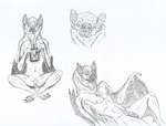 abs ambiguous_gender anthro bat_ears bat_nose bat_wings blood_bag chest_tuft drinking female flaccid genitals group humanoid_genitalia humanoid_penis humanoid_pussy lying male membrane_(anatomy) membranous_wings navel neck_tuft nipples nude pecs penis pubes pussy sitting teeth_showing trio tuft wings eyegis-garr bat leaf-nosed_bat mammal microbat vampire_bat yangochiropteran monochrome sketch_page