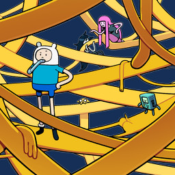 ambiguous_gender anthro bottomwear butt clothed clothing female food group hair machine male pink_body pink_hair shirt tail toony topwear discount-supervillain adventure_time cartoon_network bmo finn_the_human jake_the_dog marceline_abadeer princess_bubblegum candy_people_(at) canid canine canis demon domestic_dog food_creature human humanoid mammal mo_(adventure_time) robot vampire digital_media_(artwork)