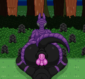 animal_genitalia anthro anus balls big_butt bodily_fluids butt canine_genitalia cum cum_inside detailed_background duo erection first_person_view forest forest_background genital_fluids genitals heart_eyes heart_symbol knot knotting machine male male/male male_penetrating nature nature_background nude outside penetration penile penis plant puffy_anus raised_tail sex smile tail tail_motion tailwag tongue tree thunkytank jinx_the_synth thunkytank_(character) mammal pilosan robot scalie sloth synth_(vader-san) xenarthran 2025 2d_animation animated digital_media_(artwork) pixel_(artwork)