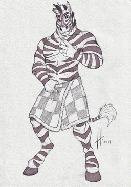abs anthro front_view glistening glistening_eyes hair hooves looking_at_viewer male male_anthro markings mouth_closed muscular muscular_anthro muscular_male navel pecs short_hair simple_background solo standing striped_arms striped_legs striped_markings striped_tail stripes tail tail_markings tail_tuft towel towel_around_waist tuft hufnaar equid equine mammal zebra 2017 absurd_res dated full-length_portrait hi_res monochrome portrait sketch