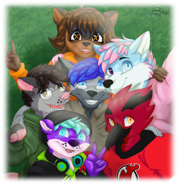anthro beak beanie black_body black_eyes black_feathers black_fur black_hair black_markings blue_body blue_eyes blue_fur blue_hair border brown_body brown_fur brown_hair clothing countershade_face countershading electronics eyewear feathers female freckled_face freckles fur gesture glasses glowing glowing_eyes grass green_eyes grey_body grey_fur grey_markings group hair hand_gesture hand_on_shoulder happy hat headgear headphones headphones_around_neck headwear heterochromia hoodie jersey logo logo_on_clothing long_sleeves looking_at_viewer male markings orange_pupils photo pink_body pink_fur pink_hair pink_markings plant pupils purple_body purple_eyes purple_fur red_body red_feathers selfie shirt smile sweater teeth tongue topwear v_sign white_body white_fur white_markings white_sclera x_pupils yellow_eyes conditional_dnp zer0rebel4 discord_(app) new_jersey_devils nhl telegram alex_(alexfolfsky) apollo_(apolloburd) tanukimute american_opossum avian bird canid canine canis corvid corvus_(genus) crow domestic_dog fox husky hybrid mammal marsupial mustelid nordic_sled_dog oscine otter passerine raccoon_dog spitz tanuki virginia_opossum wolf 2025 absurd_res detailed hi_res shaded soft_shading trans_(lore) trans_man_(lore) trans_woman_(lore)