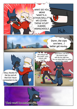 5_panel_comic angry anthro argument biped black_body black_fur black_text blue_body blue_fur cloud day dialogue duo ellipsis exclamation_point eyes_closed female fur male motion_lines mouth_closed open_mouth open_smile outside paws poker_face pupils question_mark red_body red_eyes red_fur shaking simple_background sky smile speech_bubble standing tail talking_to_another text white_body white_fur white_sclera yelling novaarts nintendo pokemon pokemon_mystery_dungeon spike_chunsoft hopps_(novaarts) lu_(novaarts) canid canine generation_4_pokemon generation_8_pokemon lagomorph leporid mammal pokemon_(species) rabbit raboot riolu 2026 absurd_res comic digital_media_(artwork) english_text hi_res