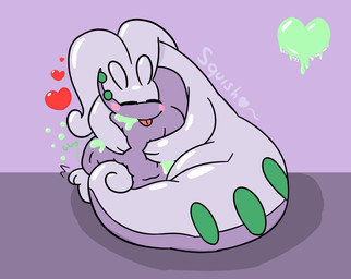 ambiguous_gender anthro blush calm cozy curling_toes duo endosoma feet happy heart_symbol hug hugging_belly love safe_vore sitting sitting_on_ground slime soft_vore tail tail_hug tongue tongue_out vore clingygoo mythology nintendo pokemon dragon generation_6_pokemon goodra mythological_creature mythological_scalie pokemon_(species) scalie absurd_res hi_res