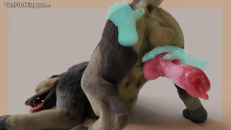 animal_genitalia animal_penis balls breath brown_body brown_fur canine_genitalia canine_penis clenching_balls disembodied_hand feral fur genitals ghost_hand hand_on_butt knot knot_grab knotted_penis male panting penis realistic_feral rear_view simple_background solo vonfluffington raxor canid canine canis domestic_dog german_shepherd herding_dog mammal pastoral_dog 16:9 2026 3d_(artwork) animated digital_media_(artwork) hi_res no_sound short_playtime video widescreen