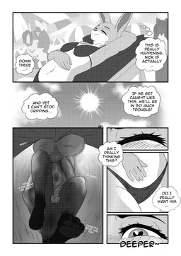 anthro balls beach butt claws clothed clothing duo entrapment erection extreme_size_difference feet female fur genitals inside_clothing low-angle_view male male/female micro nude outside pawpads paws penetration penis sand size_difference smile swimwear tail text toes trapped_in_clothing unbirthing vaginal vore vulva adeonc disney zootopia judy_hopps nick_wilde canid canine fox humanoid lagomorph leporid mammal rabbit red_fox true_fox absurd_res comic digital_media_(artwork) english_text hi_res monochrome