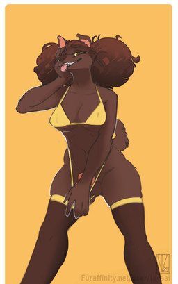 animal_genitalia animal_penis anthro balls bedroom_eyes big_breasts bikini bikini_bottom bikini_pull bikini_top breasts canine_genitalia canine_penis clothing clothing_pull erection fur genitals gynomorph hair half-closed_eyes intersex knot legwear looking_at_viewer narrowed_eyes penis seductive simple_background smile solo standing swimwear swimwear_pull tail teeth thigh_highs tongue tongue_out two-piece_swimsuit lavasi canid canine canis domestic_dog mammal digital_media_(artwork)