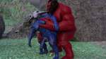 anal anthro anus armor blue_body blue_skin butt duo forest headgear helmet male male/male muscular muscular_male plant red_body red_skin tree xedit dota valve mogul_khan_the_axe sven_the_rogue_knight humanoid 16:9 3d_(artwork) animated digital_media_(artwork) hi_res high_framerate loop no_sound short_playtime webm widescreen