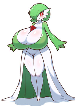 3_fingers big_breasts blush breasts chest_spike cleavage clothed clothing featureless_crotch featureless_feet feet female female_humanoid fingers glistening_thighs green_body green_hair hair huge_breasts looking_at_viewer pseudo_clothing pseudo_hair red_eyes smile solo spikes spikes_(anatomy) white_body sigruku nintendo pokemon gardevoir generation_3_pokemon humanoid pokemon_(species) 2025 digital_drawing_(artwork) digital_media_(artwork) full-length_portrait hi_res portrait