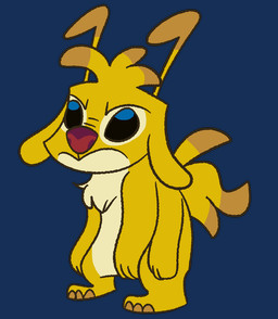 3_toes alternate_form antennae_(anatomy) back_spines black_eyes chest_tuft dipstick_antennae feet frown fur grumpy multi_arm multi_limb multicolored_antennae red_nose simple_background solo standing toes transparent_background tuft yellow_body yellow_fur onebadpun disney lilo_and_stitch reuben_(lilo_and_stitch) alien experiment_(lilo_and_stitch) 2025 alpha_channel digital_drawing_(artwork) digital_media_(artwork) flat_colors