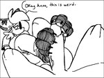 1-bit 4:3 anthro black_and_white canid canine dialogue english_text erection feet female foot_fetish foot_play footjob fox male male/female mammal monochrome pepper_(sketchytoasty) sex sketch sketchytoasty text