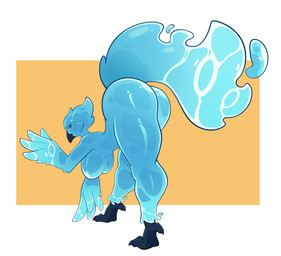 4_toes anisodactyl anthro beak bending big_breasts big_butt blue_body breasts butt crossgender feet female green_eyes hanging_breasts huge_butt leaning leaning_forward non-mammal_breasts rear_view solo tail talons thick_thighs toes water wide_hips golden_bag_nero european_mythology greek_mythology mythology luuklook avian bird elemental_creature mythological_avian mythological_bird mythological_creature mythological_firebird phoenix water_creature water_phoenix hi_res