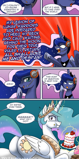 2014 cake comic duo eating english_text equine female feral food friendship_is_magic horn horse john_joseco mammal my_little_pony princess_celestia_(mlp) princess_luna_(mlp) text winged_unicorn wings
Rating: Safe
Score: 13
User: Robinebra
Date: December 21, 2014 2014 cake comic duo eating english_text equine female feral food friendship_is_magic horn horse john_joseco mammal my_little_pony princess_celestia_(mlp) princess_luna_(mlp) text winged_unicorn wings
Rating: Safe
Score: 13
User: Robinebra
Date: December 21, 2014