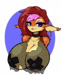 anthro big_breasts breasts choker clothing female fishnet_clothing hair huge_breasts jewelry looking_at_viewer makeup mascara multicolored_hair necklace nipple_tape pasties smile solo tape two_tone_hair limebreaker marika_(teer) mammal rodent sciurid tree_squirrel 5:6 hi_res