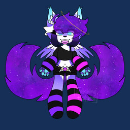 2000s_theme anthro clothing female halo legwear solo sparklefur thigh_highs unknown_artist everleigh_darkfang canid canine fox humanoid mammal 1:1 alpha_channel hi_res