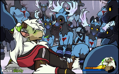 anthro anthro_on_anthro anthro_penetrated anthro_penetrating anthro_penetrating_anthro antlers areola biped blush bodily_fluids breasts claws clothed clothed_anthro clothed_male clothing cum cum_in_vagina cum_inside female female_penetrated fingers fur genital_fluids genitals group hair horn male male/female male_penetrating male_penetrating_female nipples nude nude_anthro nude_female penetration penile penile_penetration penis penis_in_vagina sex tail teeth tongue vaginal vaginal_penetration vulva spiritelin kingdom_hearts square_enix elin_(psychorodent) heartless snatyr 2026 digital_drawing_(artwork) digital_media_(artwork) hi_res