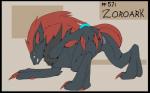 2013 all_fours backlash91 black_fur blue_eyes butt butt_grab claws female feral fur hair hair_ring long_hair looking_at_viewer nintendo nude pokémon presenting presenting_hindquarters presenting_pussy pussy red_hair smile solo teeth toe_claws video_games zoroark
Rating: Explicit
Score: 4
User: Finchmaster
Date: March 08, 2014