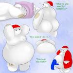 belly big_belly butt butt_pose heart_symbol holidays hug machine male not_furry one_eye_closed overweight pose text wink da~blueguy big_hero_6 christmas disney baymax blue_guy_(da~blueguy) robot 1:1 2017 english_text