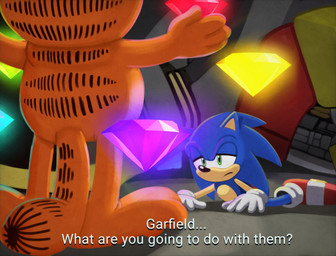 3_toes 4_fingers 5_fingers animal_ears anthro aqua_gem backlighting barefoot black_nose blue_body blue_fur blue_hair chaos_emerald clothing cyan_gem dialogue duo emerald_(gem) english_commentary feet fingers floating floating_object footwear frown fur fur_markings gem gloves glowing glowing_gem glowing_object green_eyes green_gem hair half-closed_eyes hands_on_ground handwear leaning leaning_backward levitating levitating_object levitation light looking_at_another lying male markings narrowed_eyes on_front on_top orange_body orange_fur parody purple_gem raised_arms rear_view red_clothing red_footwear red_gem red_gemstone red_shoes shadow shoes socks spread_arms standing striped_body striped_fur striped_markings striped_tail stripes surrounded surrounded_by_chaos_emeralds surrounded_by_gems tail tail_markings tail_on_ground tan_arms tan_snout text toes yellow_gem clarissa_arts garfield_(series) nickelodeon sega shadow_the_hedgehog_(video_game) sonic_the_hedgehog_(series) sony_corporation sony_interactive_entertainment sony_pictures garfield_the_cat shadow_the_hedgehog sonic_the_hedgehog domestic_cat eulipotyphlan european_hedgehog felid feline felis hedgehog mammal tabby_cat 2025 character_name crossover digital_media_(artwork) english_description english_text hi_res lighting