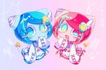 accessory alternative_fashion blue_body blue_hair blue_skin female hair hair_accessory heart_tail heterochromia j-fashion medicine noose official_alternate_costume pink_body pink_hair pink_skin scissors smile tail agpgwm pepoyo utau poyoroid humanoid 2023 hi_res