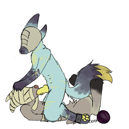 anthro duo female genitals knot knotted_penis male male/female mask multi_nipple nipples penis questionable_consent tan_body wearing_mask muttzguttzx3 casualties:_unknown francis_(rotsrocks) thalia_(muttzguttzx3) colorpoint deer expie_(gunsawian) gunsawian mammal 1:1 hi_res