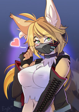 anthro female solo engieart mihoyo zenless_zone_zero pulchra_fellini canid canine fox mammal thiren absurd_res hi_res