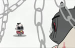 ambiguous_gender anthro bell bell_collar black_eyes breakdancing cape chain clothing collar crossed_arms crown dancing duo fur grey_body headgear looking_at_another male music red_sclera robe simple_background white_background wool_(fur) jakotens sound_warning cat_breakdancing_meme cult_of_the_lamb intense_(band) massive_monster_(studio) only_you_(song) lamb_(cult_of_the_lamb) red_crown_(cult_of_the_lamb) the_one_who_waits bovid caprine demon mammal sheep 14:9 2022 animated flat_colors meme short_playtime sound webm