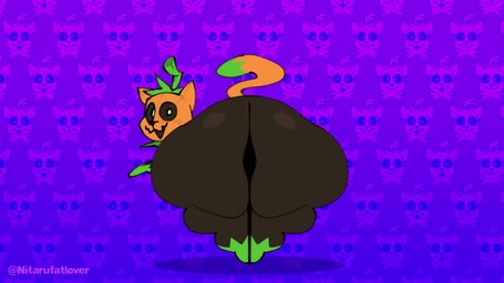 ambiguous_gender big_butt black_body black_fur black_nose black_sclera blush blush_lines bone butt duo feral food for_a_head fruit fur gesture green_body green_fur green_tail holidays huge_butt humor looking_at_viewer looking_back loud_background_music male multicolored_body multicolored_fur music orange_body orange_ears orange_tail plant presenting presenting_hindquarters pumpkin pumpkin_head purple_background rear_view shaking_butt simple_background skeleton smile synced_to_music tail text thick_thighs two_tone_body two_tone_fur two_tone_tail waving waving_at_viewer white_eyes y_shaped_butt_crack nitarustarium halloween pumkat domestic_cat elemental_creature felid feline felis flora_fauna food_creature humanoid mammal object_head 16:9 2025 2d_animation animated artist_name digital_media_(artwork) short_playtime sound video widescreen