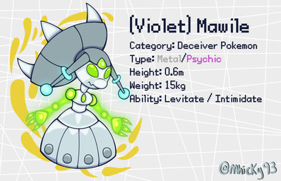 2_mouths alternate_form green_eyes hologram levitation machine metallic_body multi_mouth satellite simple_background solo technology text white_background mhicky93 nintendo pokemon generation_3_pokemon mawile pokemon_(species) robot hi_res