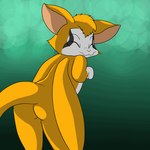 anthro belly butt ears_down eyes_closed female hip_sway orange_body pivoted_ears rear_view solo tail white_belly wafflefox dust:_an_elysian_tail fidget_(elysian_tail) bat mammal nimbat 1:1 2014 animated digital_media_(artwork) short_playtime